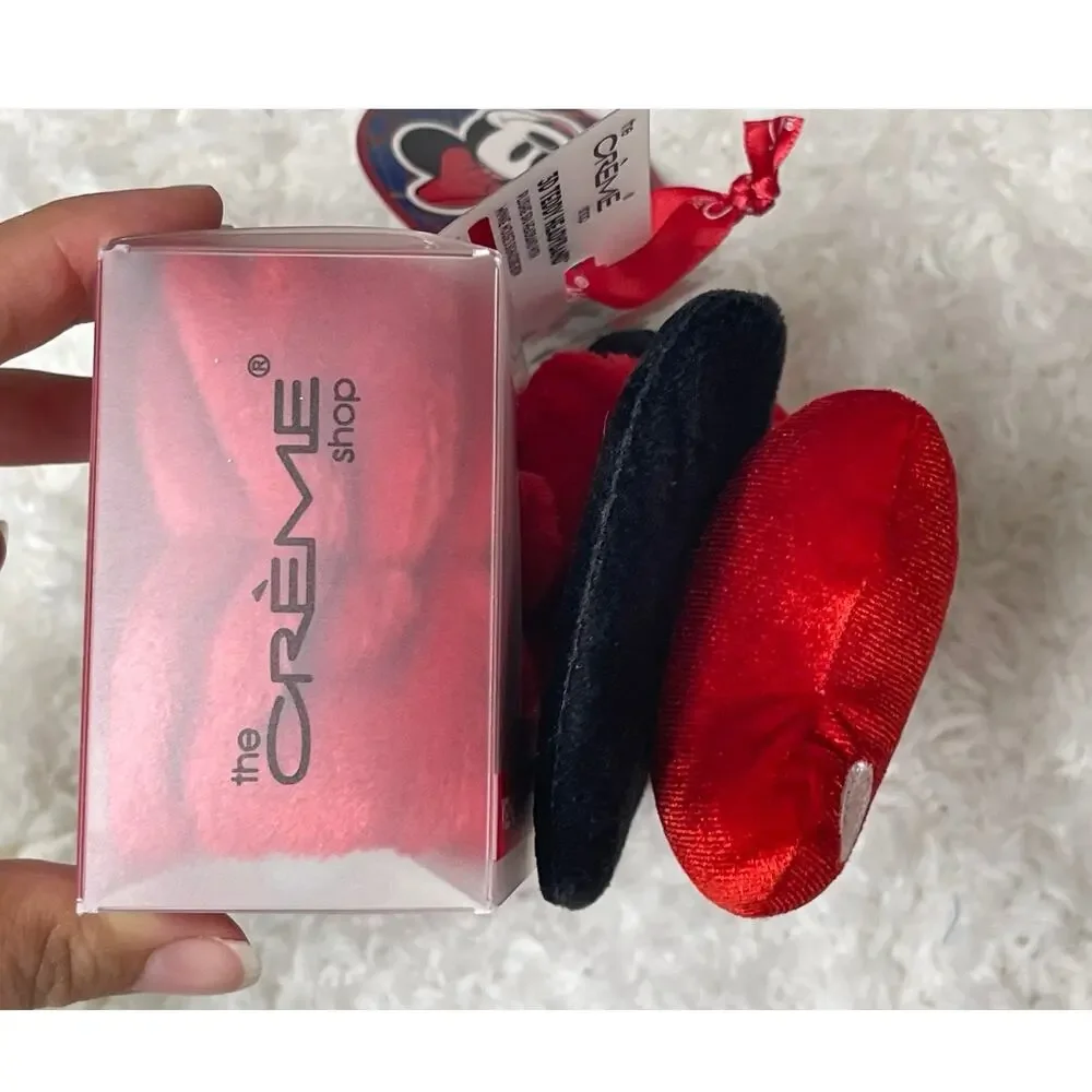 The Creme Shop Minnie Mouse 3D Teddy Spa Headband Plushie Bow Hairband Red Black